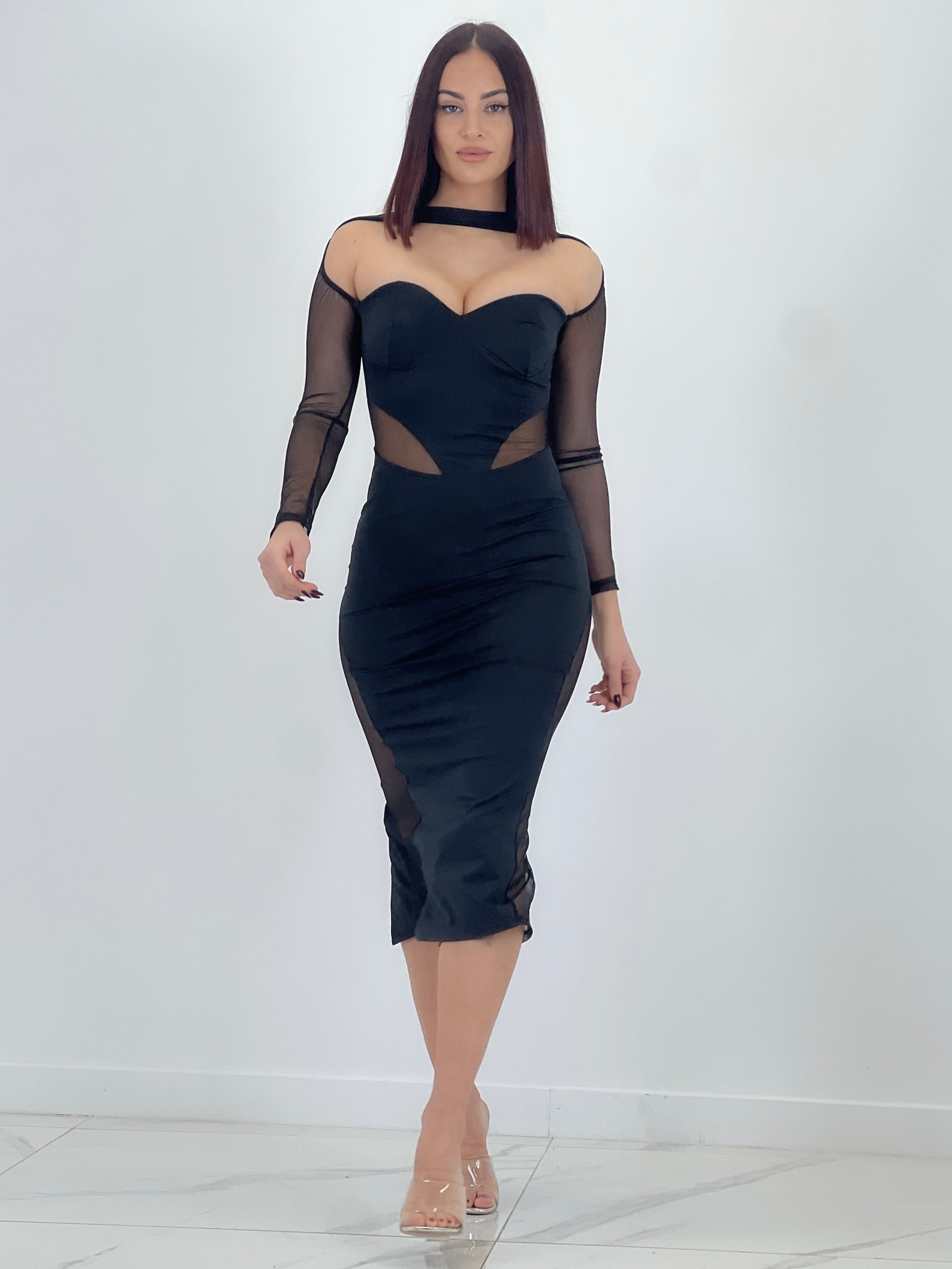 Vestido midi transparecia Aixa