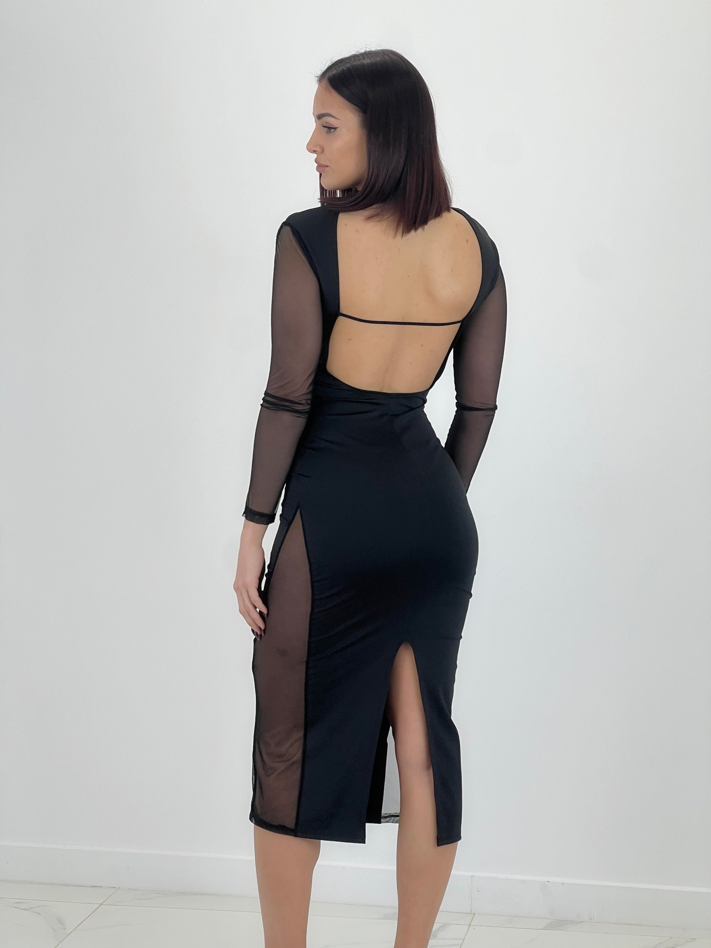 Vestido midi transparecia Aixa