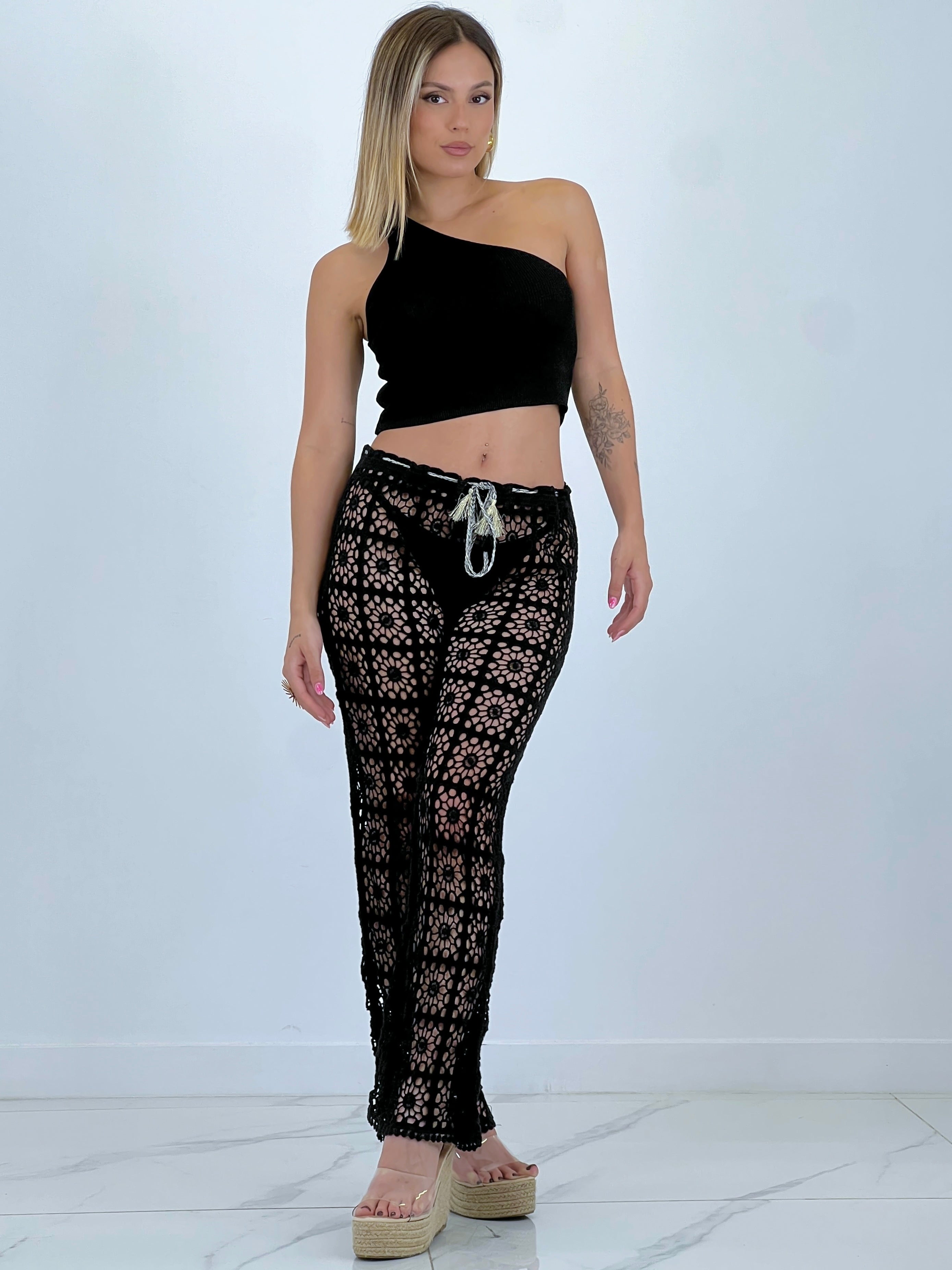 Pantalón calado croché