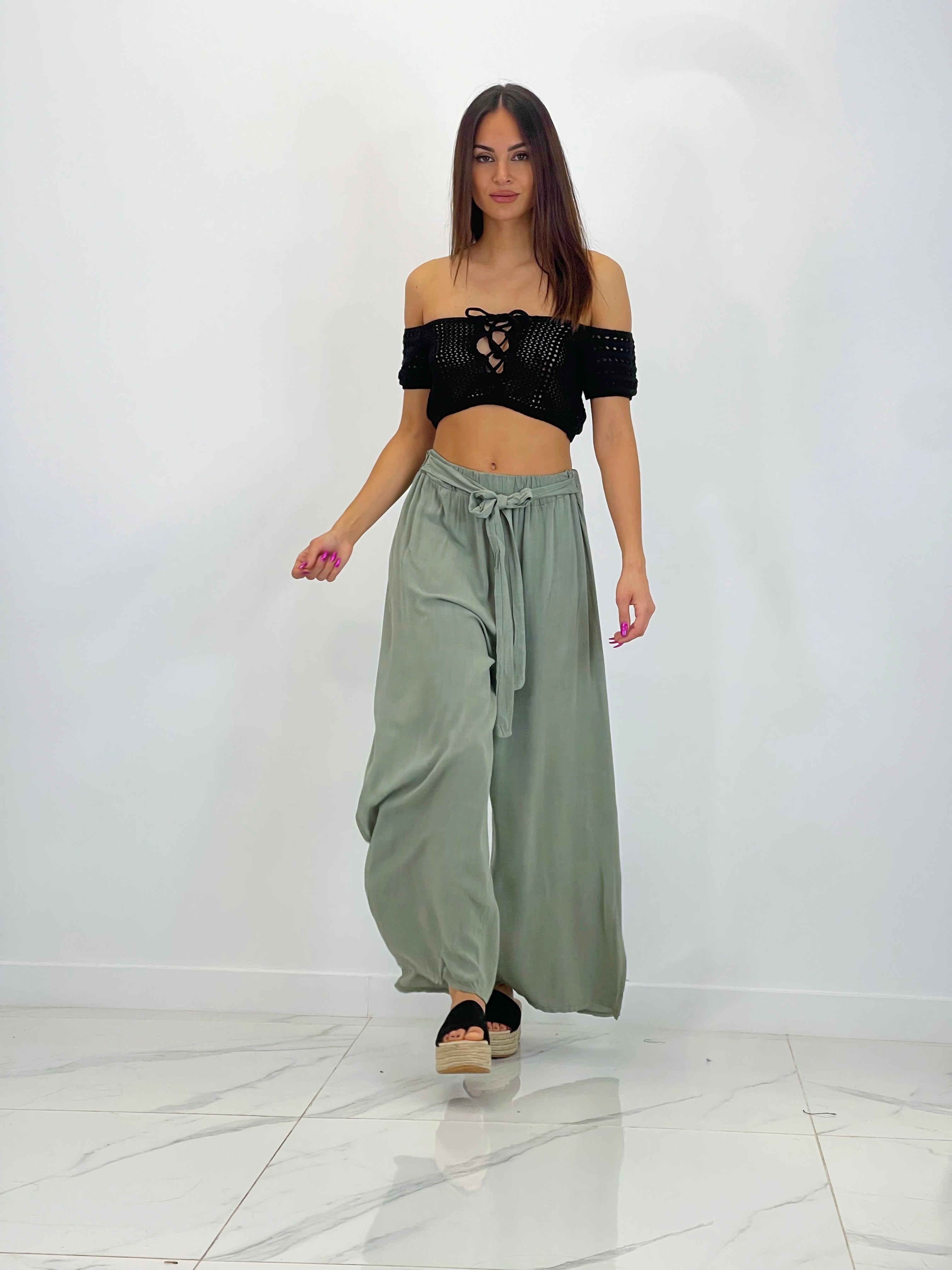 Top croché escote lazada