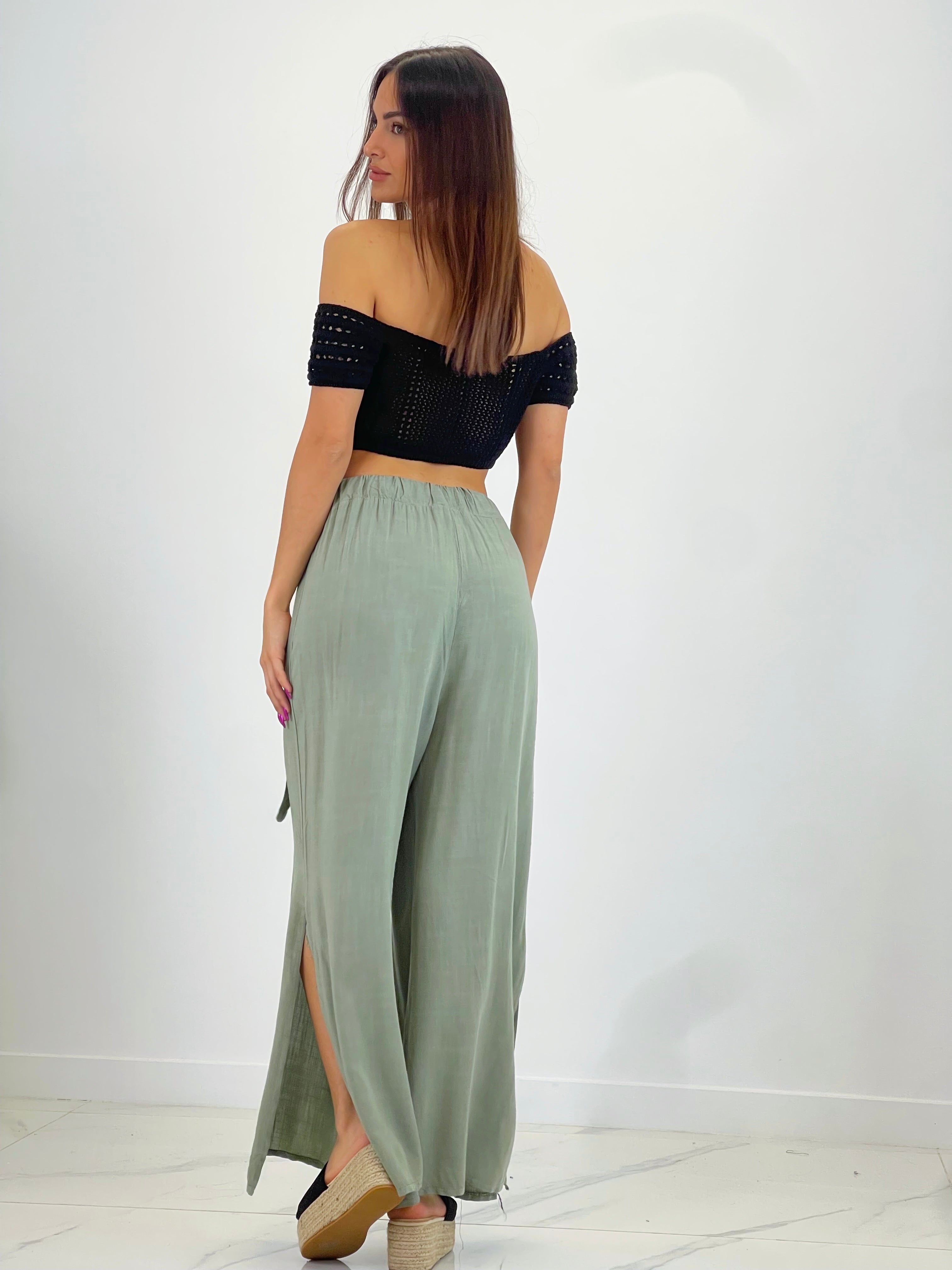 Top croché escote lazada