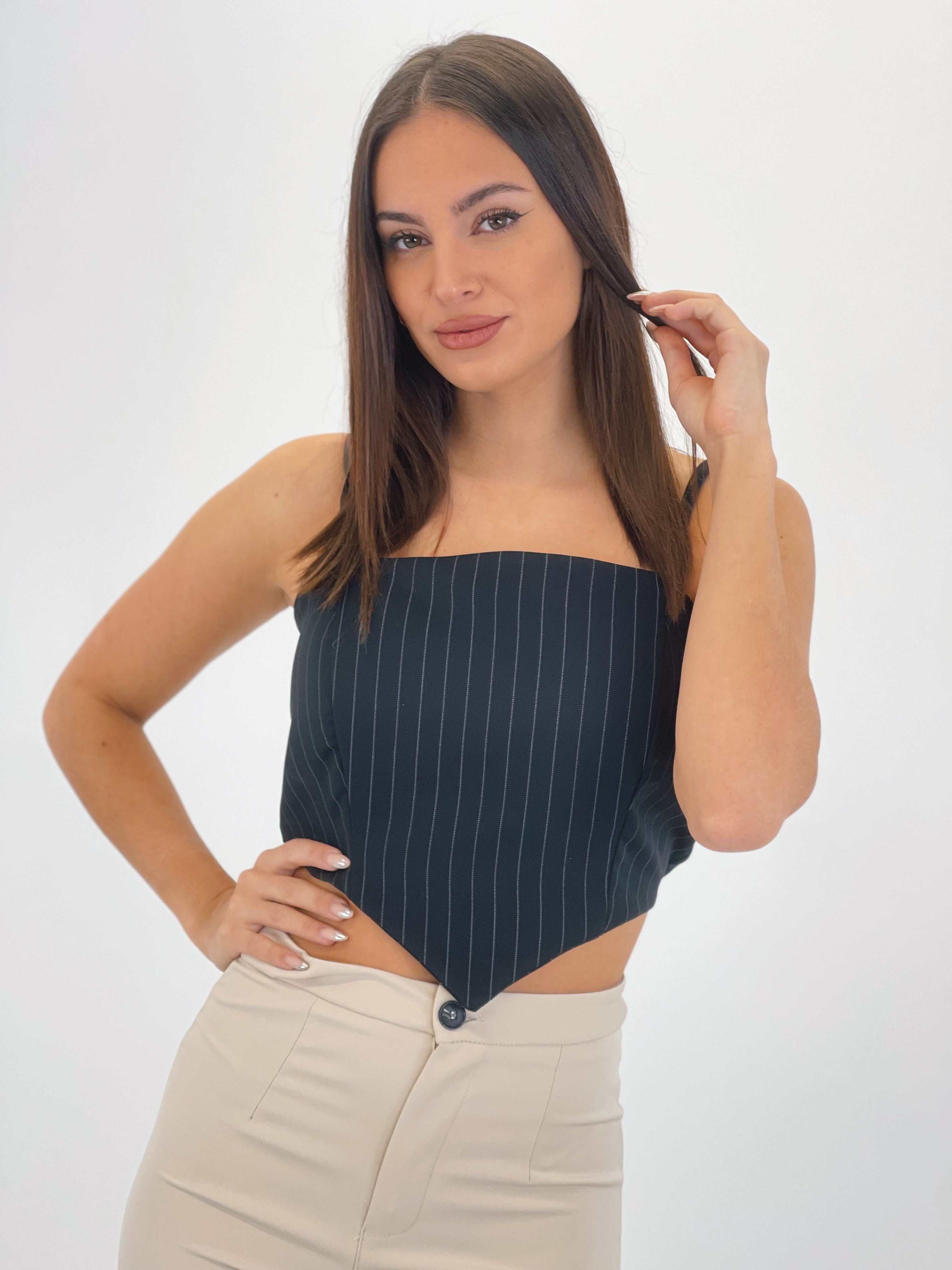 Pinstripe top